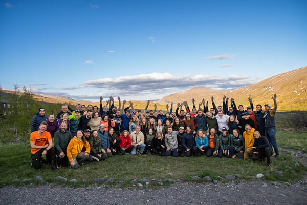 Team Visiba out in nature at Kebnekaise